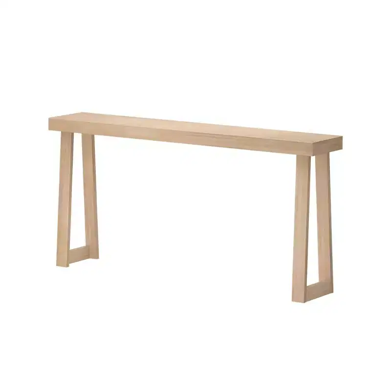 Plank+Beam Solid Wood 66 Console Table, Classic Entryway Table, Narrow Foyer Table