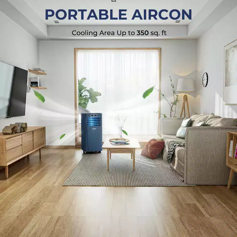 Costway 6000 BTU (10000 BTU ASHRAE) Portable Air Conditioner w/ Remote Control 3-in-1 Air Cooler w/ Drying