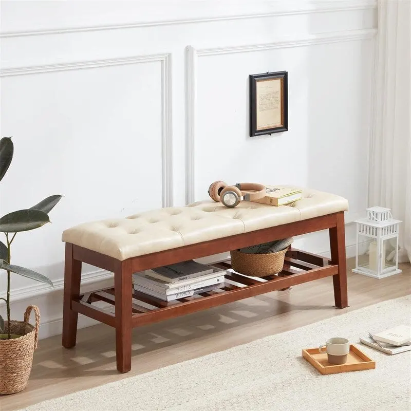 Shoe Bench Entryway - 43.3D x 14W x 18H