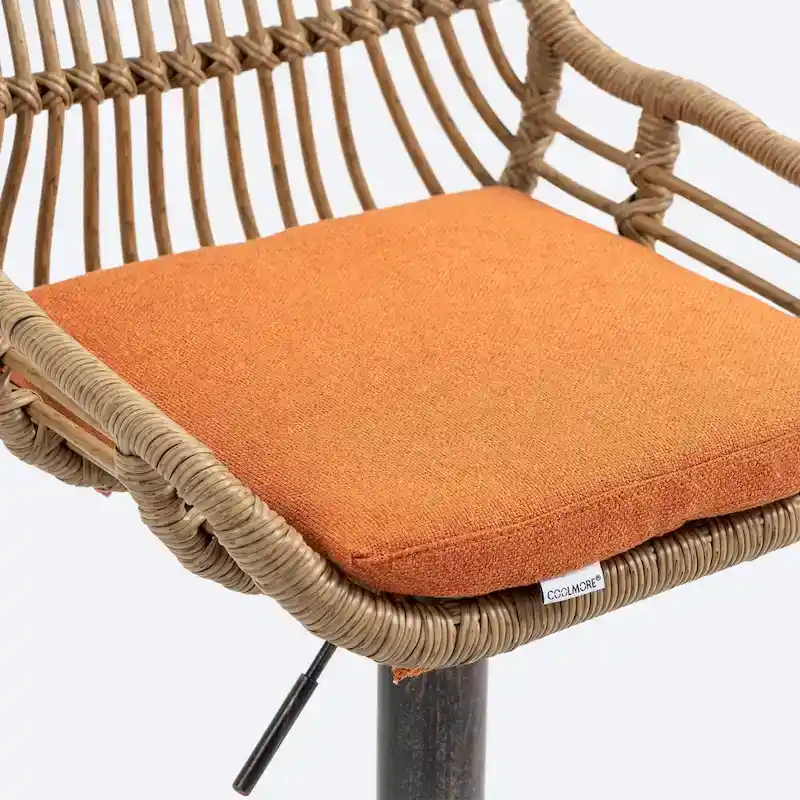 Swivel Bar Stools with Footrest Set of 2