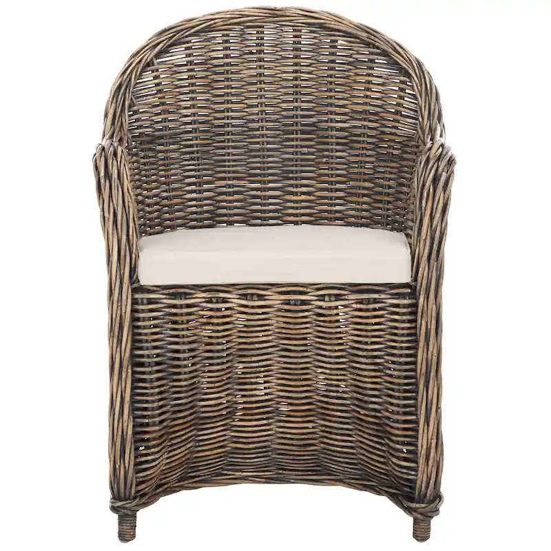SAFAVIEH Sinja Yellow Rattan Club Chair - 24  x 26  x 35  - 24Wx26Dx35H