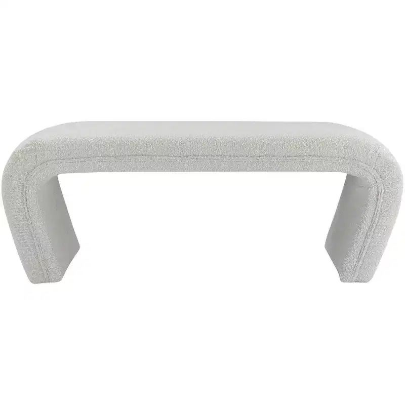 Meridian Furniture,Odelia Boucle Fabric Bench