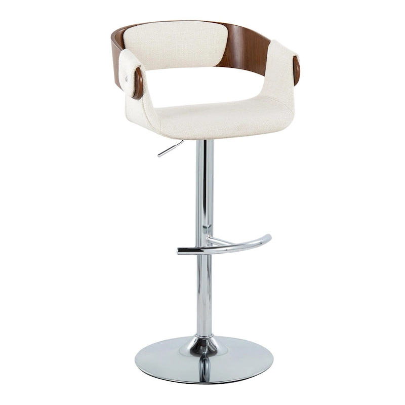 Carson Carrington Gavle Adjustable Bar Stool with Rounded T Footrest (Set of 2)