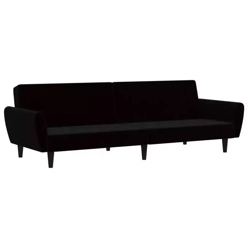 vidaXL 2-Seater Sofa Bed Accent Upholstered Loveseat Sleeper Couch Velvet