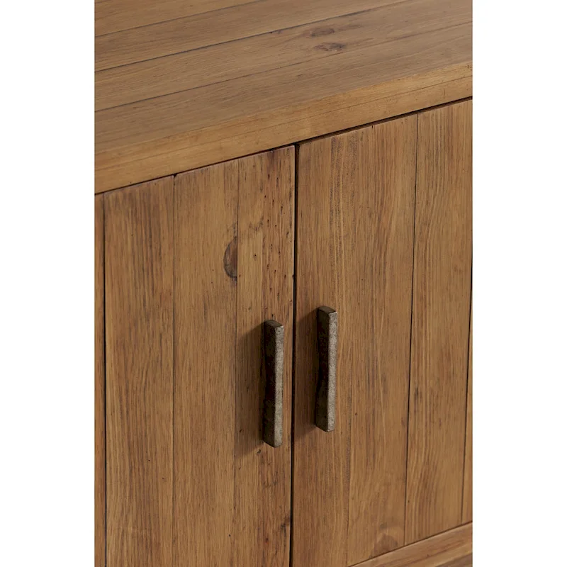 Aurelle Home Modima Rustic Rounded Edge Entertainment Center