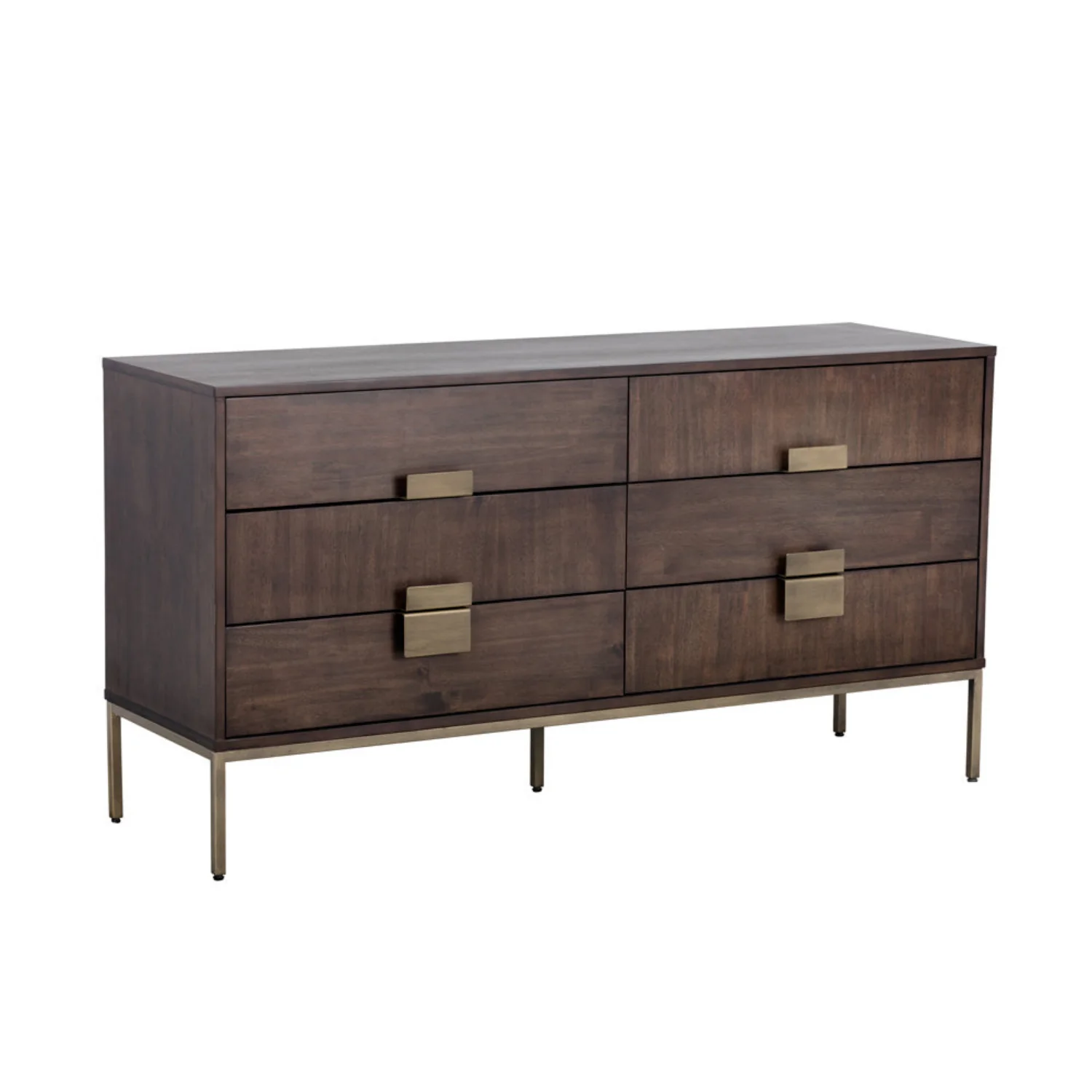 Transitional Brass Dresser - Bedroom