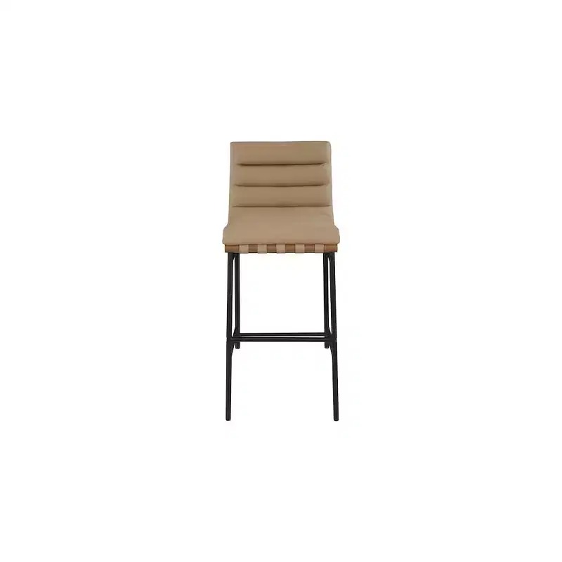 Rubberwood Faux Leather Upholstered Bar Stool 29.9