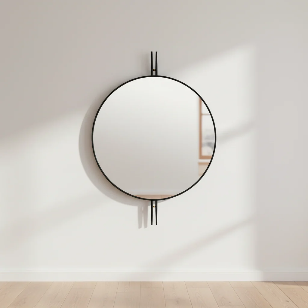 Contemporary Frameless Rounded Rectangle Wall Mirror for Living Room or Bathroom