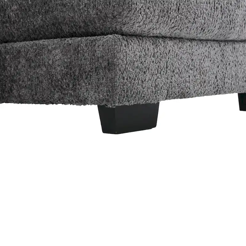 110.63 Modern U-Shaped Chenille 4 Seater Sectional Sofa with Double Cushions, 2 Chaise and High-Density Foam