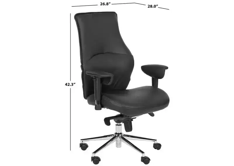 Height Adjustable Swivel Desk Chair, Black, Home Office & Study