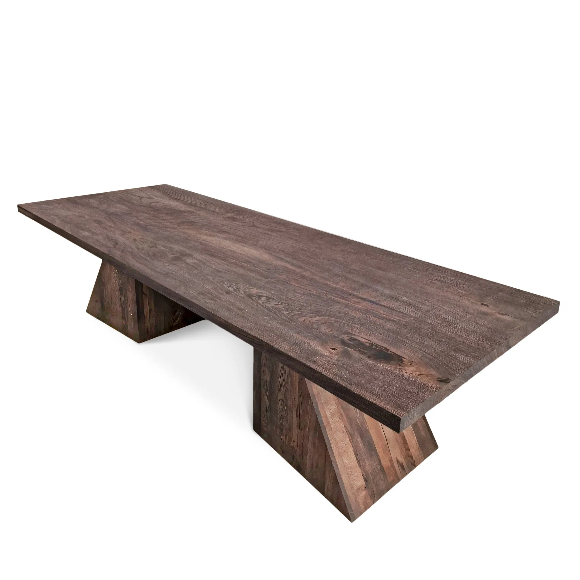 Dining Table in Charcoal Oak - The solid oak table - finished in rich charcoal Osmo oil - offers both durability and deep - elegant color