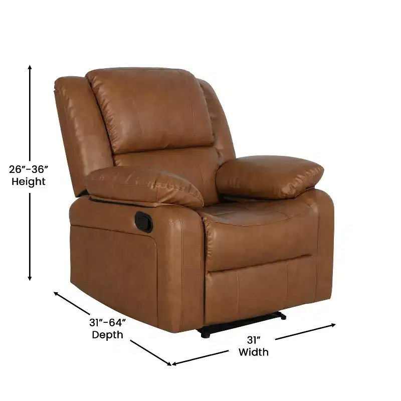 Emma and Oliver Recliner with Bustle Back and Padded Arms