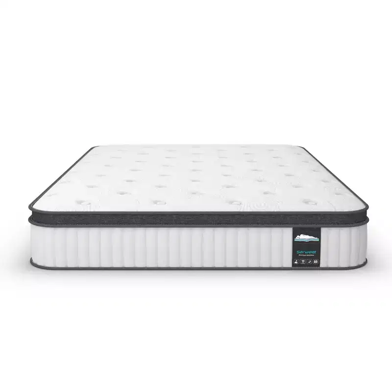 Serweet 14 inch Breathable Hybrid Mattress - Compatible with Platform Bed, Box Spring, or Slat Base