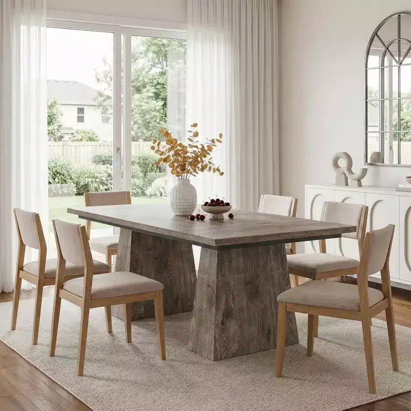 MAYEERTY 63 Rustic Dining Table, Heavy-Duty Multipurpose Table for Home & Office, Easy Assembly