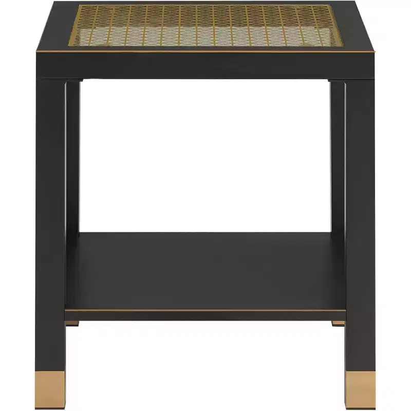 2-Tier Glass End Table with Metal Frame – Versatile Living Room & Bedroom Side Table