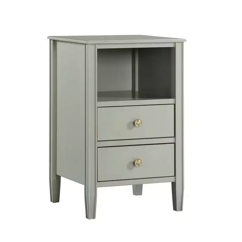 2 Drawer Storage Nightstand