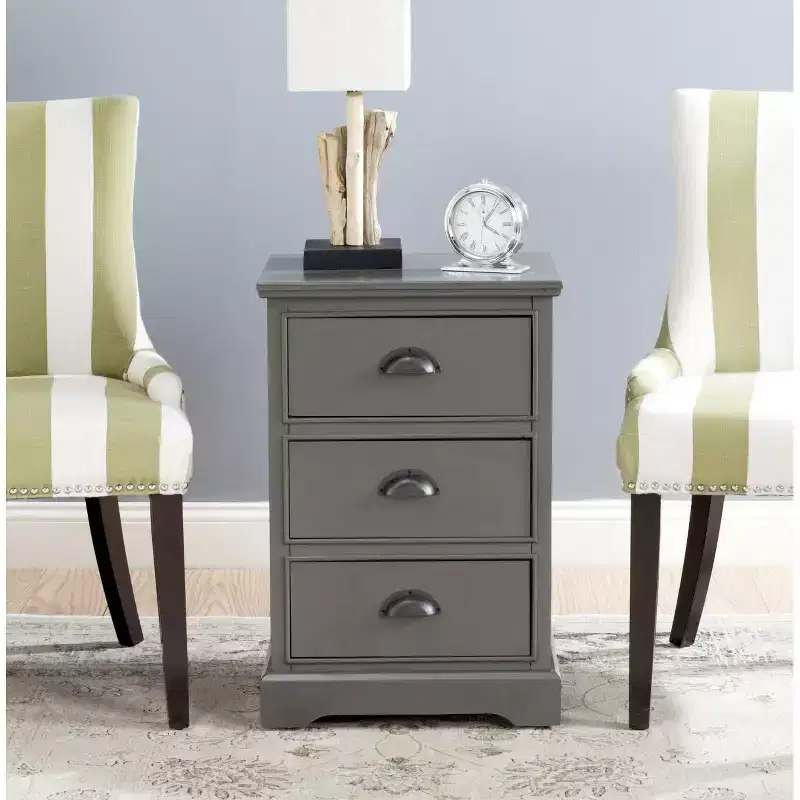 Griffin 3 Drawer Side Table - AMH5717 - Safavieh Couture