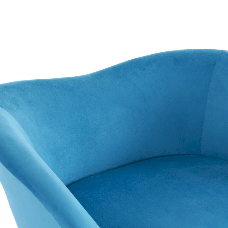 Christopher Knight Home - Eliana Modern Teddy Fabric Accent Chair with Curved Backrest and Gold Legs