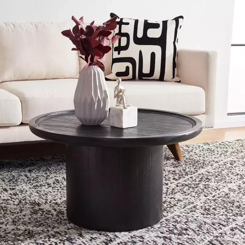 Round Coffee Table Rustic Farmhouse Style