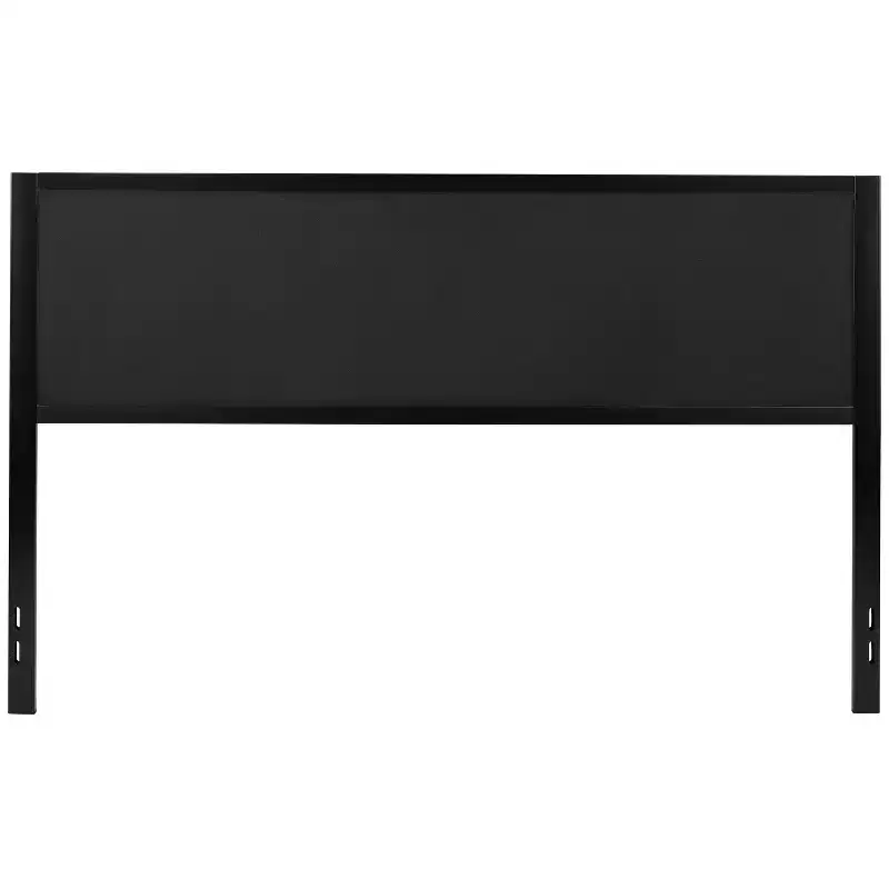 Emma and Oliver Metal Headboard - Fabric Upholstery Fits Standard Bed Frames