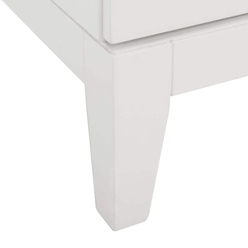 SAFAVIEH Zoey White/Gold 2-Drawer Nightstand