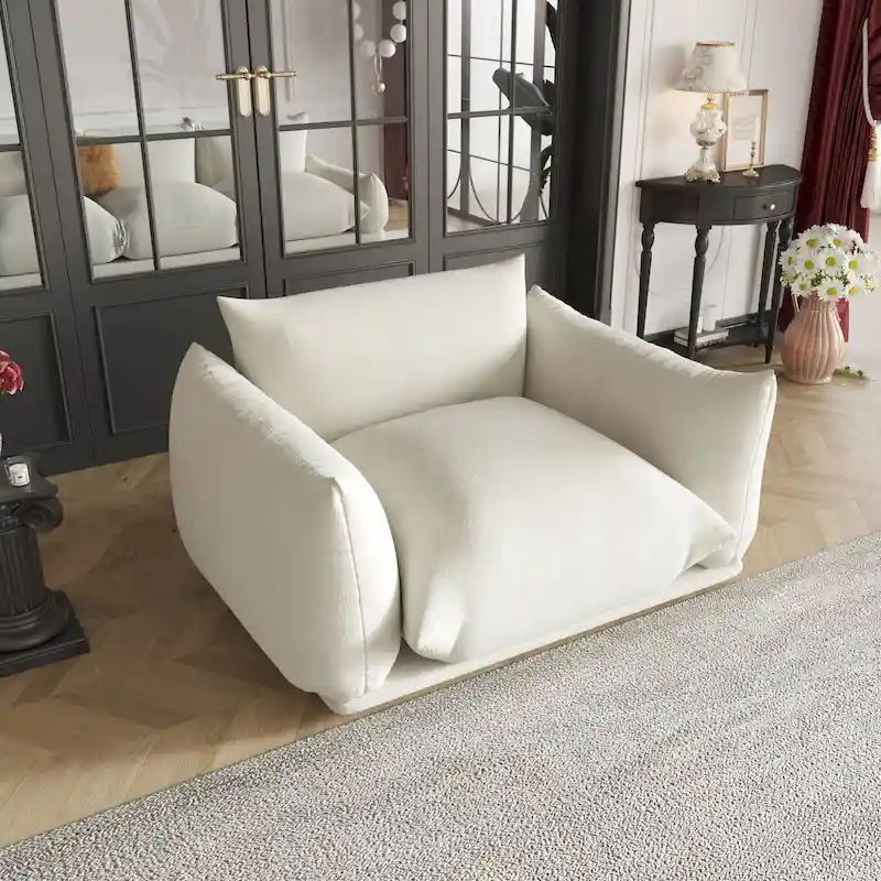Modular Upholstered Sectional Sofas Chenille Fabric Lounge Counches