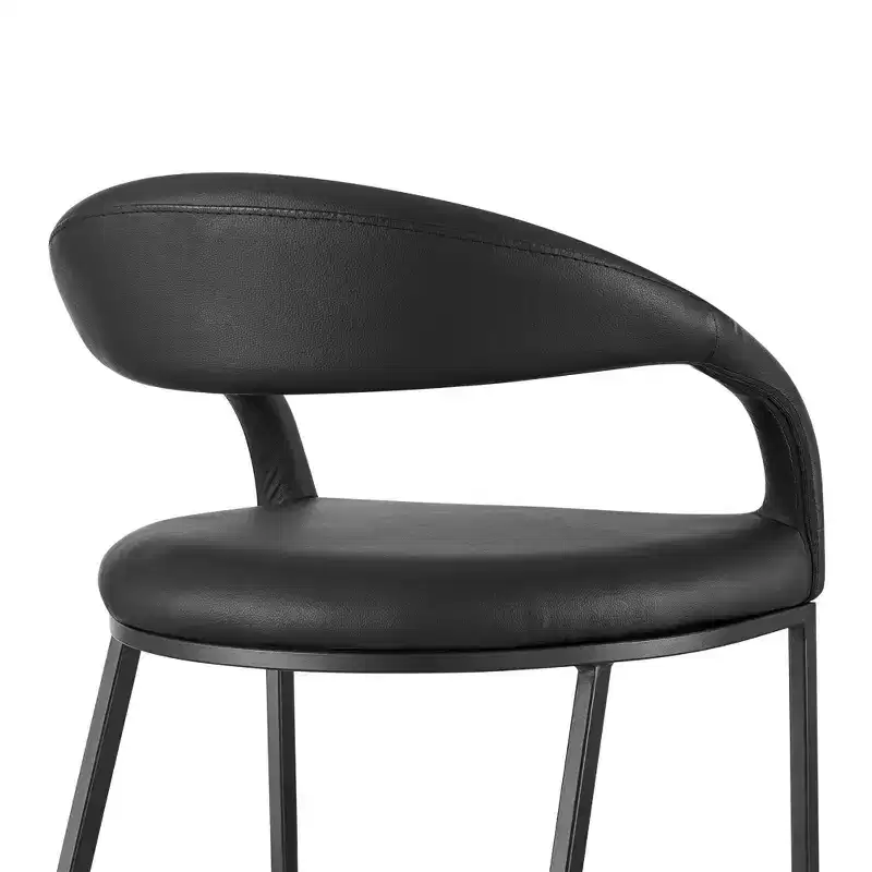 Armen Living 26 Ramona Iron and Faux Leather Counter Height Barstool