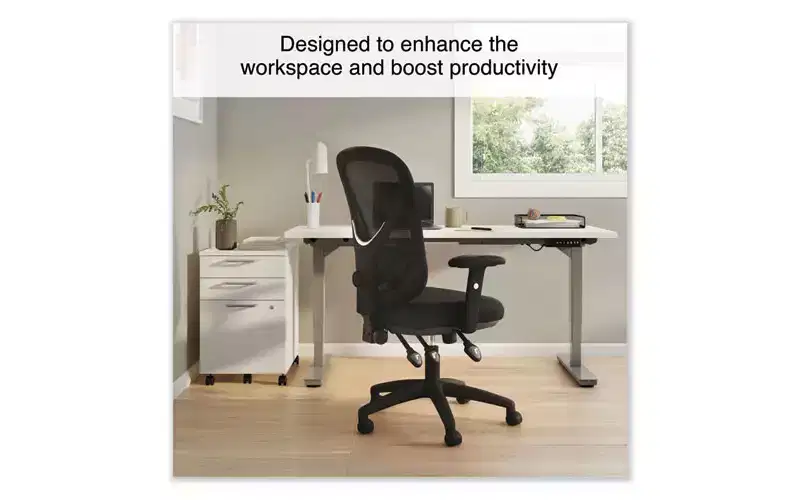 Alera Alera Aeson Series Multifunction Task Chair, Supports Up to 275 lb, 15 to 18.82 Seat Height, Black Seat/Back, Black Base