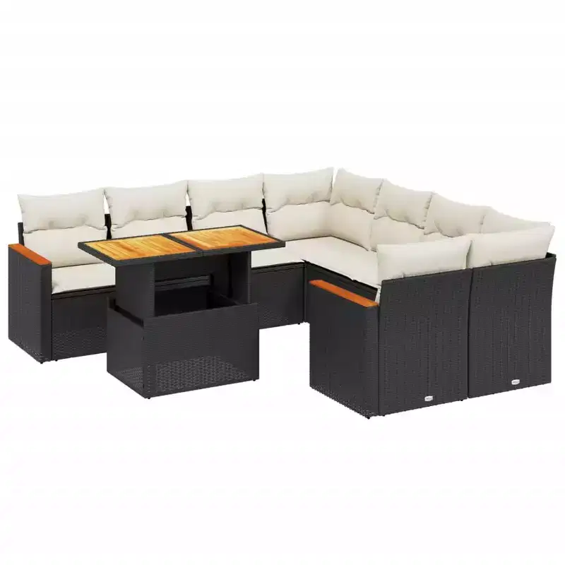 vidaXL Patio Sofa Set with Cushions in Different Colors and Storage Options