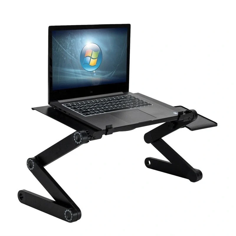 Folding Laptop Desk with Cooling Fan and Mouse Pad