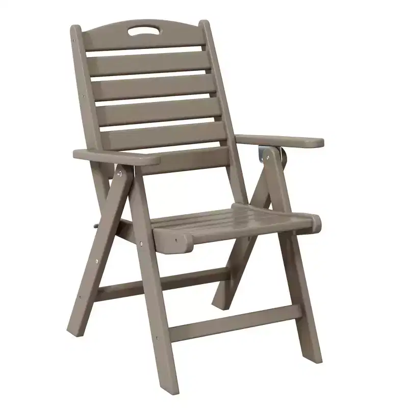WestinTrends Malibu HDPE Adjustable Highback Folding Patio Dining Chair