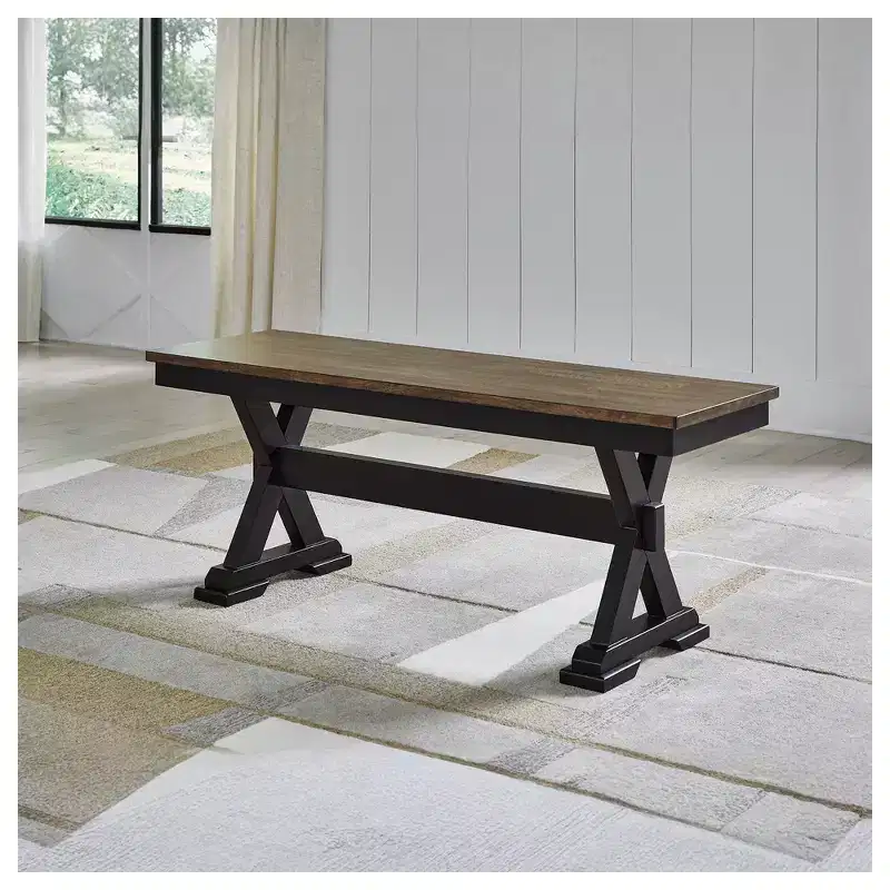 Signature Design by Ashley Wildenauer 50 Dining Bench, Brown & Black