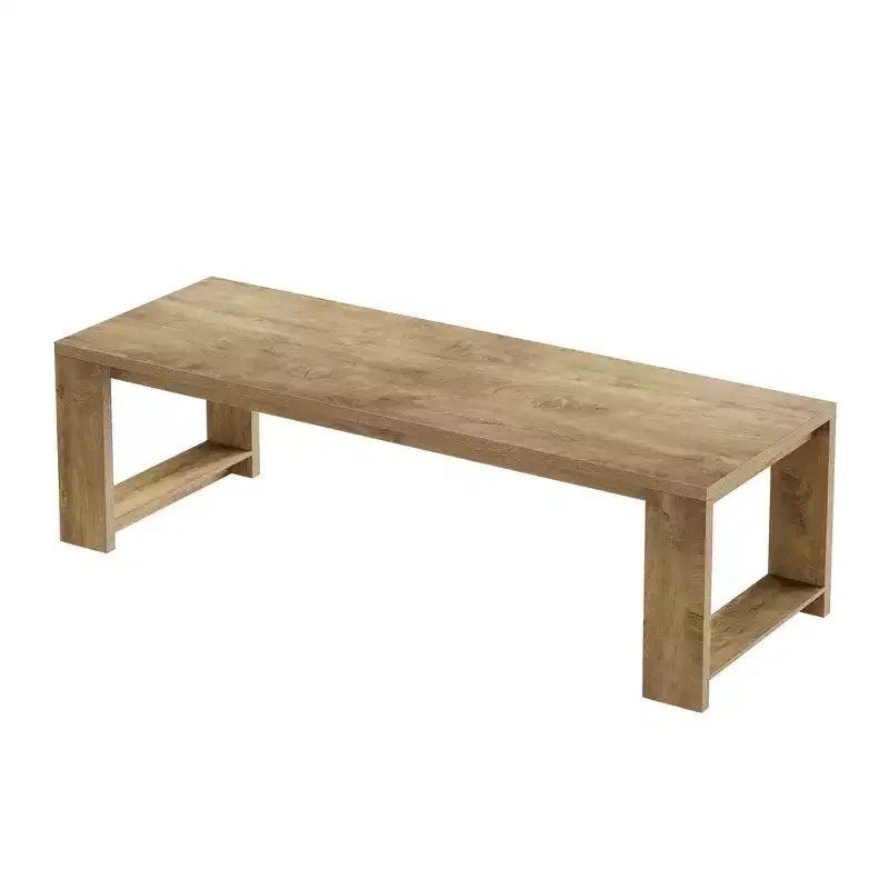 86.61 Spacious Dining Table, Sturdy Wide Legs Multifunctional Desk with Easy Assembly