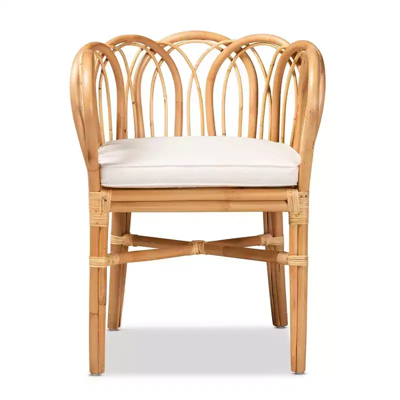 Melody Rattan Chair Natural/White - bali & pari