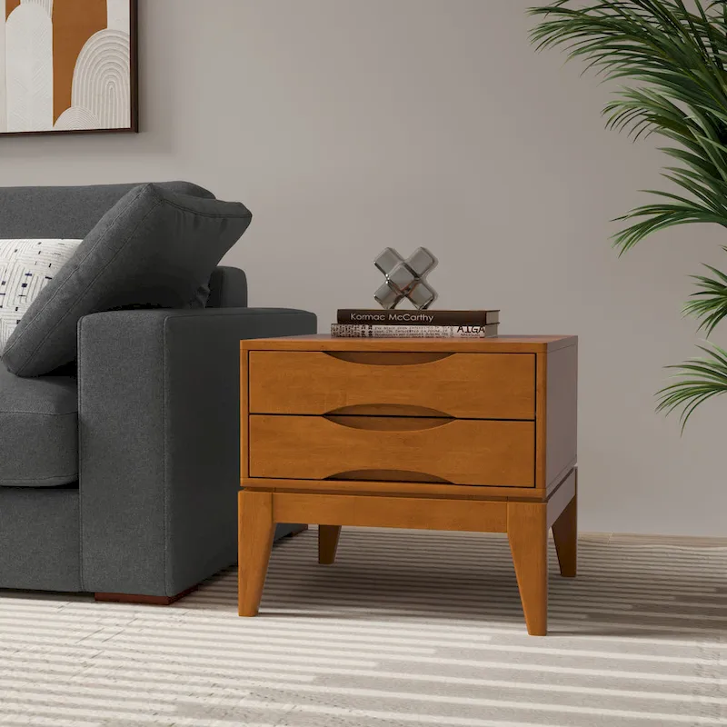 WYNDENHALL Pearson SOLID HARDWOOD 22 inch Wide Square End Side Table - 22 W x 22 D x 20 H