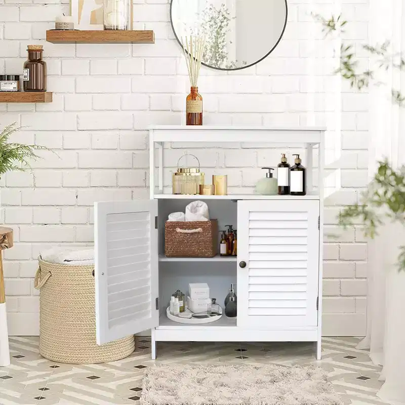 Karl Home31.5in Two-Door Bathroom Cabinet White