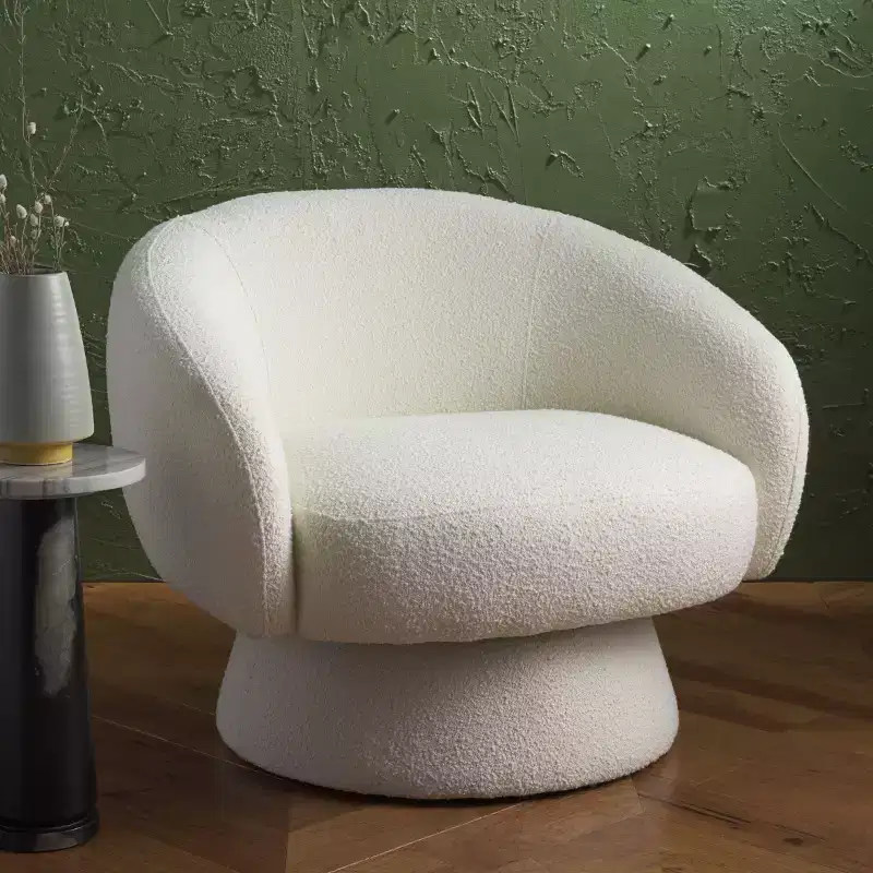 Swivel Accent Chair, Ivory (SFV4822)