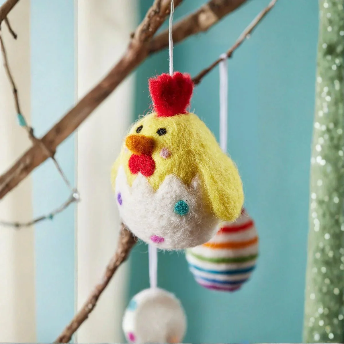 Felt Chick In Egg Decoration