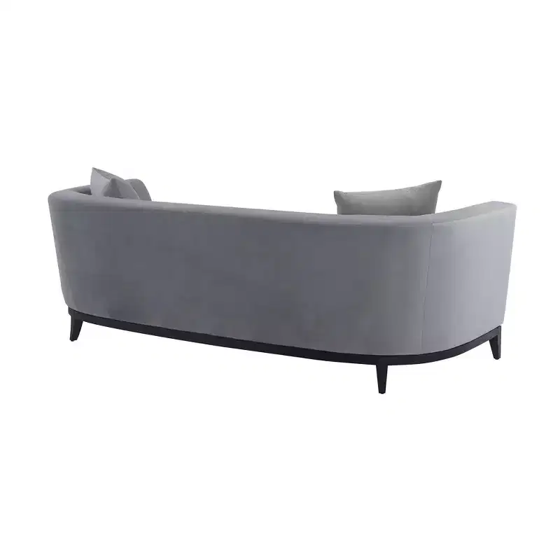Melange Velvet Sofa Gray - Armen Living