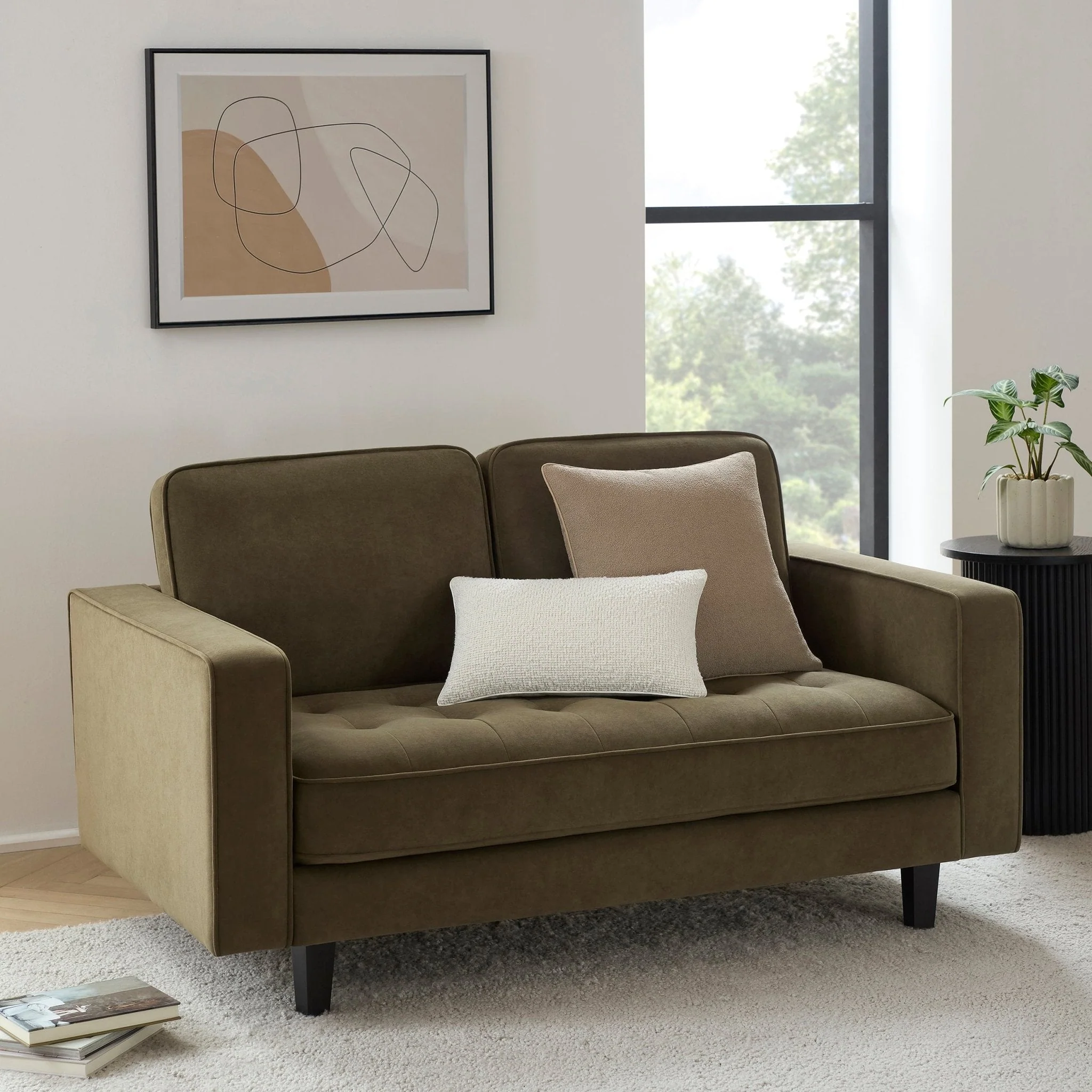 2 Seater Sofa - Olive