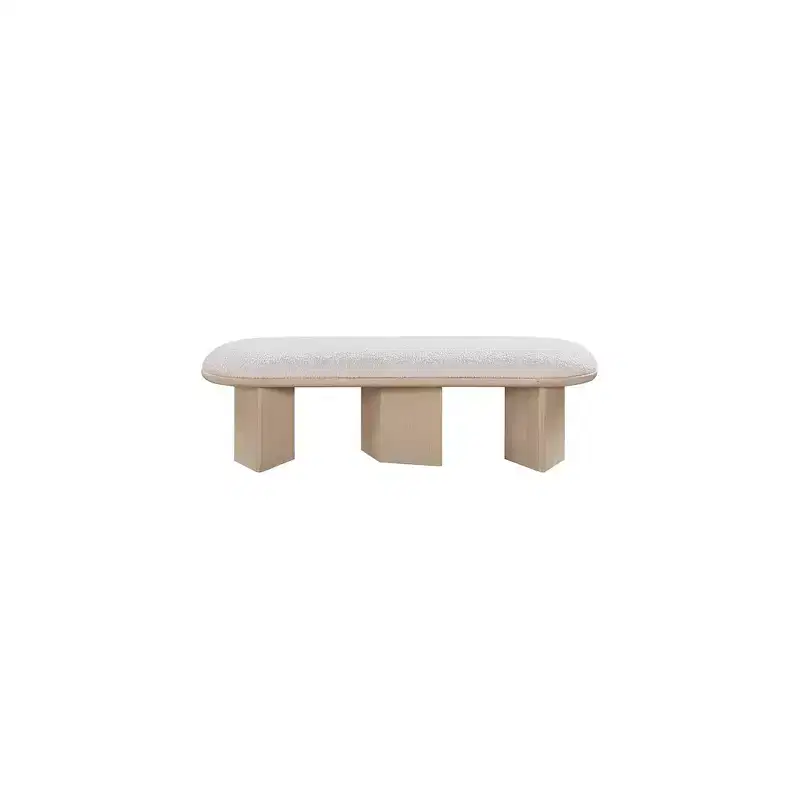 Meridian Furniture,Wilshire Boucle Fabric Bench