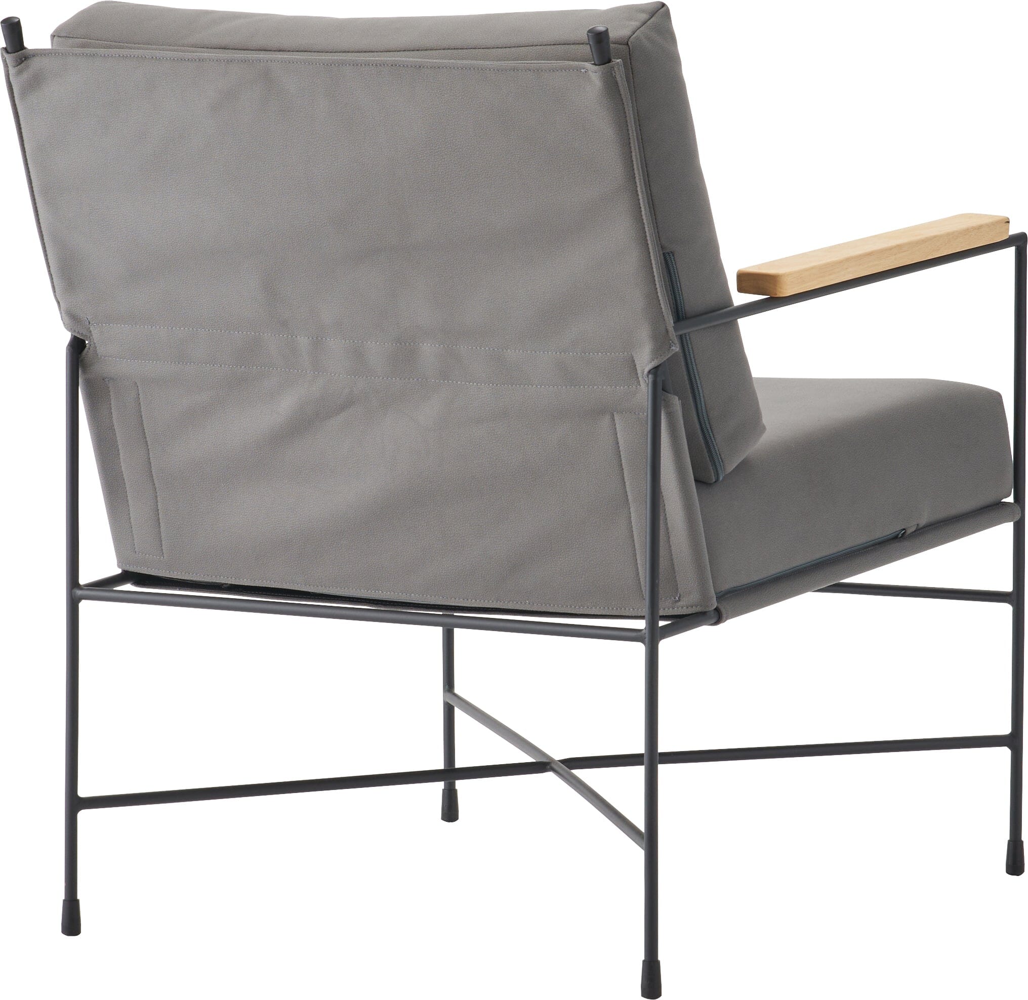 Gray Upholstered Lounge Chair