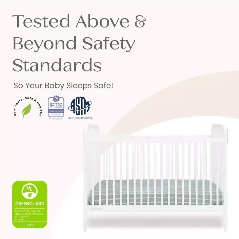 Wood 4-in-1 Convertible Baby Crib 55''W x 30.5''D x 41''H
