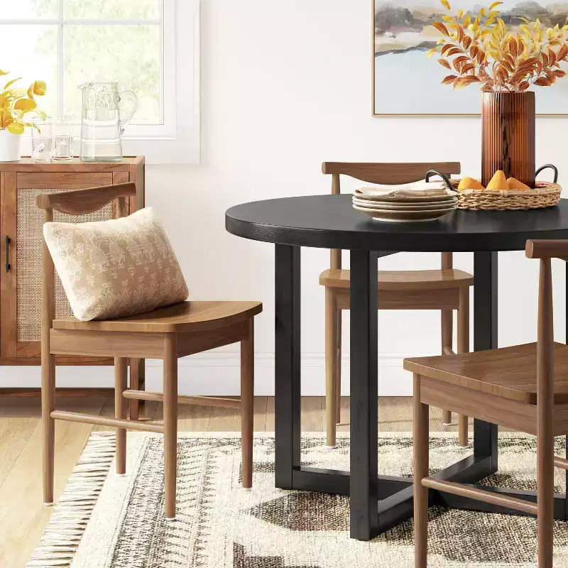 All Wood Round Dining Table