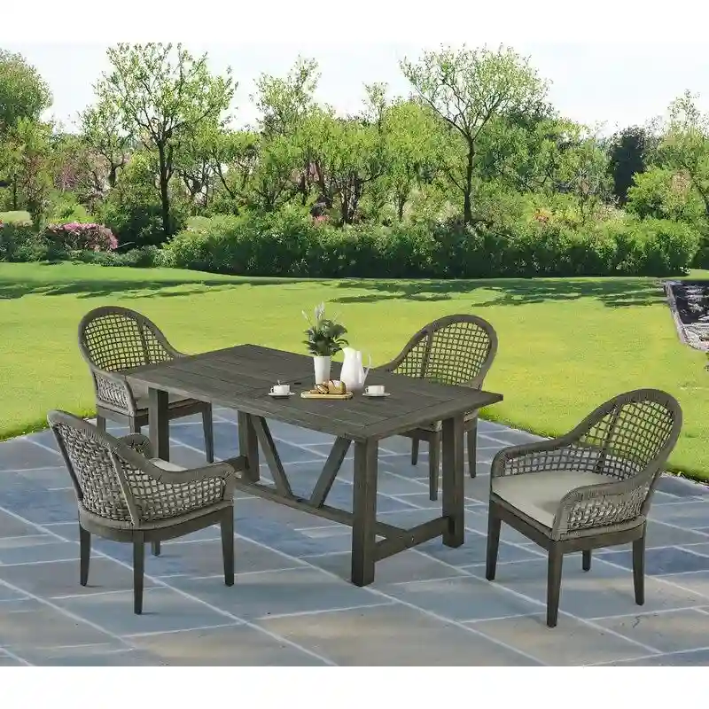 Best Quality Furniture Wood Patio Sets with Umbrella Hole