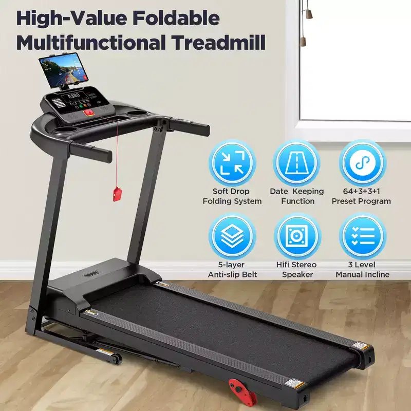 Treadmill on Sale,Treadmills Clearance, 7.5MPH, 300 lbs Capacity, Electric Treadmill Running Machine, Folding Electric Motorized Treadmill for Home