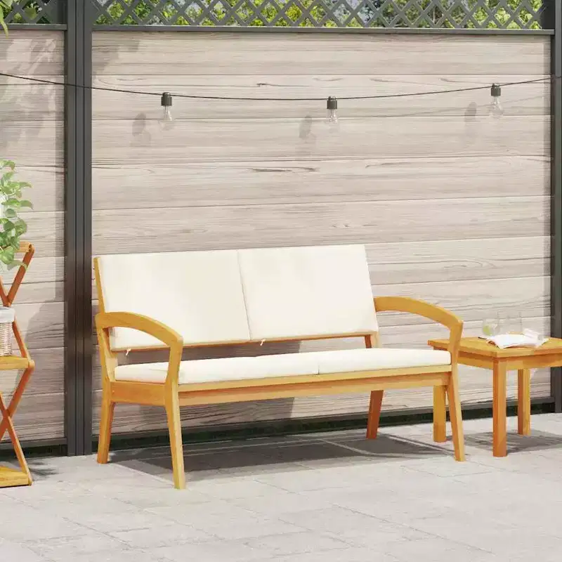 vidaXL Side Table Oil Natural Solid Acacia Wood