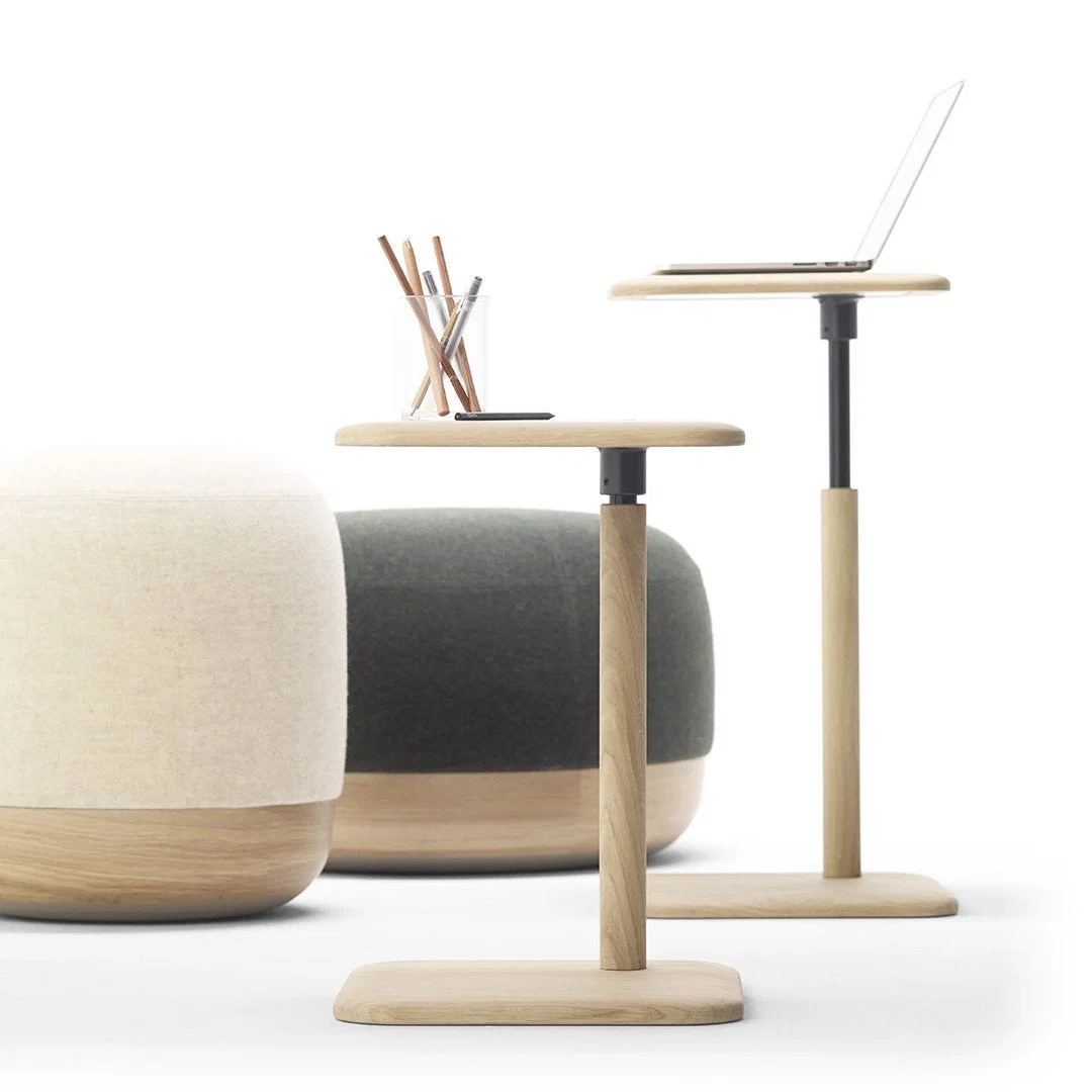 Modern Adjustable Height Side Table with Digital Device Support for Living Room or Office