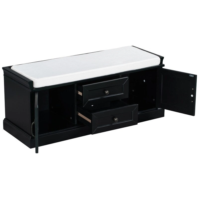 Shoe stool, 2 drawers, 2, removable pads, living room locker, entrance