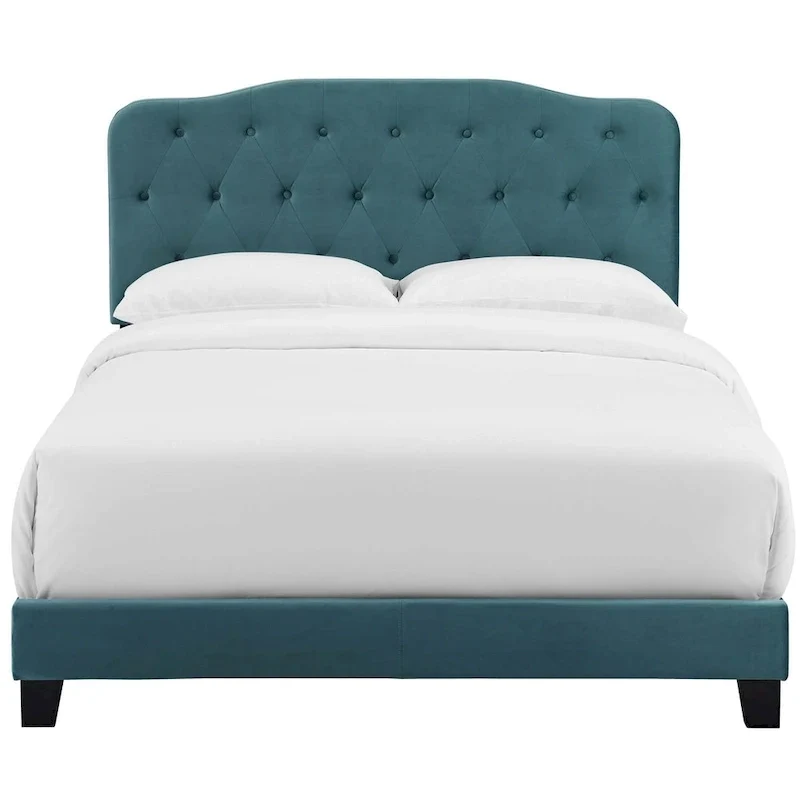 Copper Grove Ploce Queen Upholstered Velvet Bed